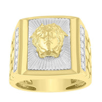 Thumbnail for MEN'S RING 1/4 CT ROUND DIAMOND 10K YELLOW GOLD