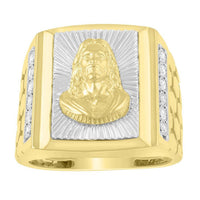 Thumbnail for MEN'S RING 1/4 CT ROUND DIAMOND 10K YELLOW GOLD