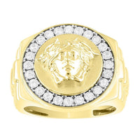 Thumbnail for MEN'S RING 1/4 CT ROUND DIAMOND 10K YELLOW GOLD