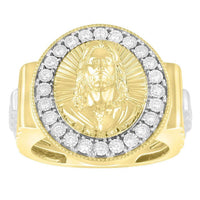Thumbnail for MEN'S RING 1/4 CT ROUND DIAMOND 10K YELLOW GOLD