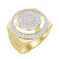 Thumbnail for MEN'S RING 1 1/2 CT ROUND DIAMOND 10K YELLOW GOLD