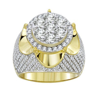 Thumbnail for MEN'S RING 3 CT ROUND DIAMOND 10K YELLOW GOLD