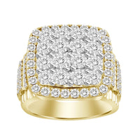 Thumbnail for MEN'S RING 2 1/2 CT ROUND DIAMOND 10K YELLOW GOLD