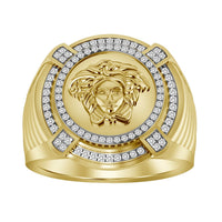 Thumbnail for MEN'S RING 1/4 CT ROUND DIAMOND 10K YELLOW GOLD