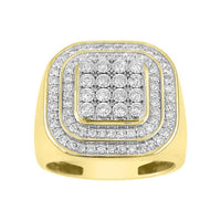 Thumbnail for MEN'S RING 1 CT ROUND DIAMOND 10K YELLOW GOLD