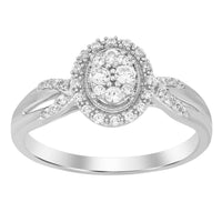 Thumbnail for LADIES RING 1/4 CT ROUND DIAMOND 10K WHITE GOLD