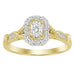 LADIES RING 1/4 CT ROUND/OVAL/BAGUETTE DIAMOND 10K YELLOW GOLD