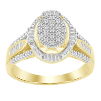 Thumbnail for LADIES RING 1/4 CT ROUND/BAGUETTE DIAMOND 10K YELLOW GOLD