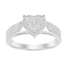 LADIES RING 1/5 CT ROUND DIAMOND SILVER