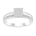 LADIES RING 1/5 CT ROUND DIAMOND SILVER