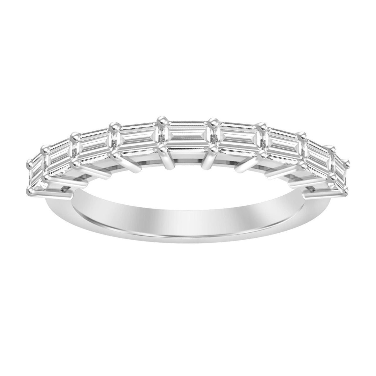 LADIES DIAMOND BAND 1/2 CT BAGUETTE DIAMOND 14K WHITE GOLD