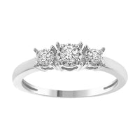Thumbnail for LADIES RING 1/4 CT ROUND DIAMOND 10K WHITE GOLD