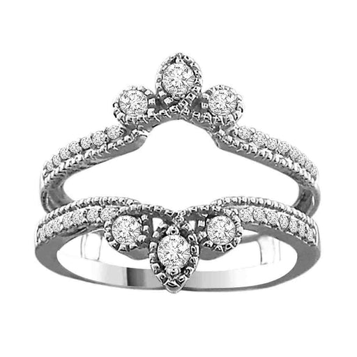 LADIES RING 1/3 CT ROUND DIAMOND 14K WHITE GOLD