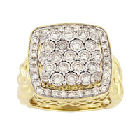 Thumbnail for MEN'S RING 1 1/2 CT ROUND DIAMOND 10K YELLOW GOLD