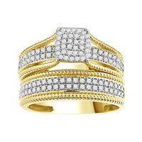 Thumbnail for LADIES BRIDAL RING SET 1/3 CT ROUND DIAMOND 10K YELLOW GOLD