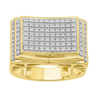 Thumbnail for MEN'S RING 1/2 CT ROUND DIAMOND 10K YELLOW GOLD