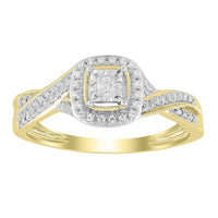 Thumbnail for LADIES RING 1/5 CT ROUND DIAMOND 10K YELLOW GOLD