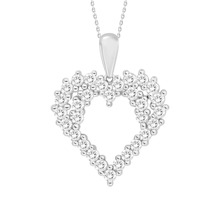 LADIES PENDANT 1/4 CT ROUND DIAMOND 14K WHITE GOLD