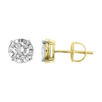 Thumbnail for LADIES EARRING 1/2 CT ROUND DIAMOND 10K YELLOW GOLD