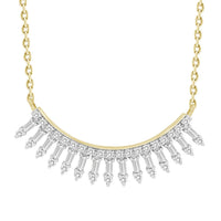 Thumbnail for LADIES NECKLACE 1/2 CT ROUND/BAGUETTE DIAMOND 10K YELLOW GOLD