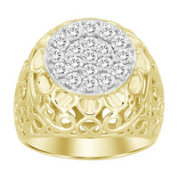 Thumbnail for MEN'S RING 1 1/4 CT ROUND DIAMOND 10K YELLOW GOLD