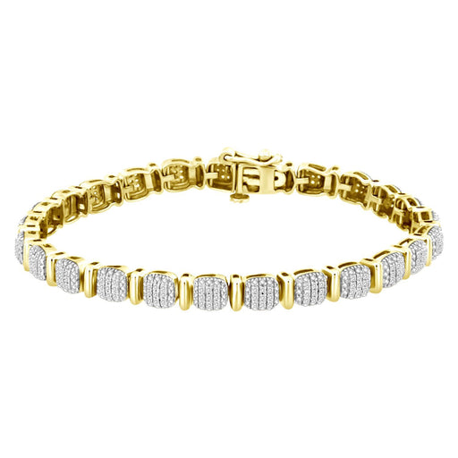 LADIES BRACELET 1/2 CT ROUND DIAMOND 10K YELLOW GOLD