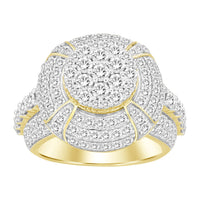 Thumbnail for MEN'S RING 3 3/4 CT ROUND DIAMOND 10K YELLOW GOLD