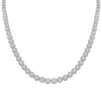 Thumbnail for LADIES NECKLACE 7 CT ROUND DIAMOND 14K WHITE GOLD