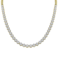 Thumbnail for LADIES NECKLACE 7 CT ROUND DIAMOND 14K YELLOW GOLD