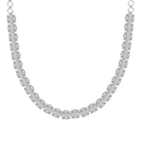 Thumbnail for LADIES NECKLACE 4 CT ROUND/BAGUETTE DIAMOND 10K WHITE GOLD