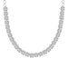 LADIES NECKLACE 4 CT ROUND/BAGUETTE DIAMOND 10K WHITE GOLD