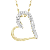 Thumbnail for LADIES PENDANT 1/4 CT ROUND DIAMOND 10K YELLOW GOLD