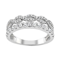 Thumbnail for LADIES BAND 3/4 CT ROUND DIAMOND 10K WHITE GOLD