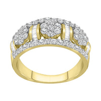 Thumbnail for LADIES RING 1 CT ROUND/BAGUETTE DIAMOND 10K YELLOW GOLD