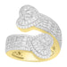 LADIES RING 2 CT ROUND/BAGUETTE DIAMOND 10K YELLOW GOLD