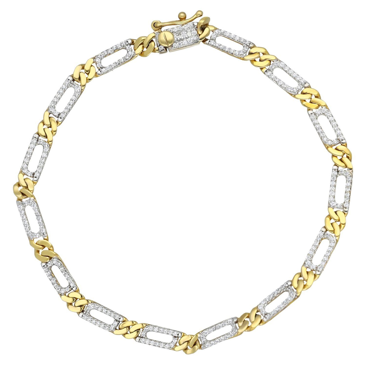 LADIES BRACELET 3/4 CT ROUND DIAMOND 10K YELLOW GOLD