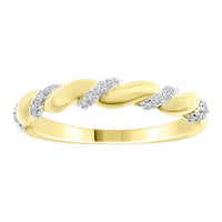 Thumbnail for LADIES STACKABLE BAND 1/10 CT ROUND DIAMOND 10K YELLOW GOLD