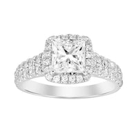 Thumbnail for LADIES RING 3/4 CT ROUND/CUSHION DIAMOND 14K WHITE GOLD(CENTER-1)