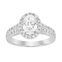 Thumbnail for LADIES RING 3/4 CT ROUND/OVAL DIAMOND 14K WHITE GOLD(CENTER-1 / SEMI MOUNT)