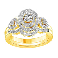 Thumbnail for LADIES BRIDAL RING SET 3/4 CT ROUND DIAMOND 14K YELLOW GOLD