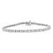 LADIES BRACELET 1 CT ROUND DIAMOND 10K WHITE GOLD