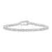 LADIES BRACELET 3 CT ROUND/BAGUETTE DIAMOND 14K WHITE GOLD