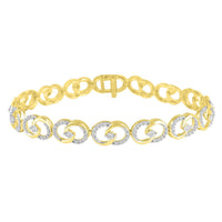Thumbnail for LADIES BRACELET 1 CT ROUND DIAMOND 10K YELLOW GOLD