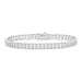 LADIES BRACELET 2 CT ROUND/BAGUETTE DIAMOND 10K WHITE GOLD