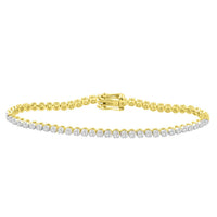 Thumbnail for LADIES BRACELET 1 1/2 CT ROUND DIAMOND 10K YELLOW GOLD