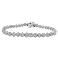 Thumbnail for LADIES BRACELET 5 CT ROUND DIAMOND 14K WHITE GOLD