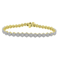 Thumbnail for LADIES BRACELET 5 CT ROUND DIAMOND 14K YELLOW GOLD