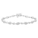 LADIES BRACELET 1 CT ROUND DIAMOND 10K WHITE GOLD