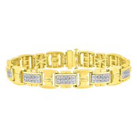 Thumbnail for MEN'S BRACELET 3 5/8 CT ROUND DIAMOND 10K YELLOW GOLD