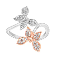Thumbnail for LADIES RING 1/5 CT ROUND DIAMOND 10K WHITE/ROSE GOLD